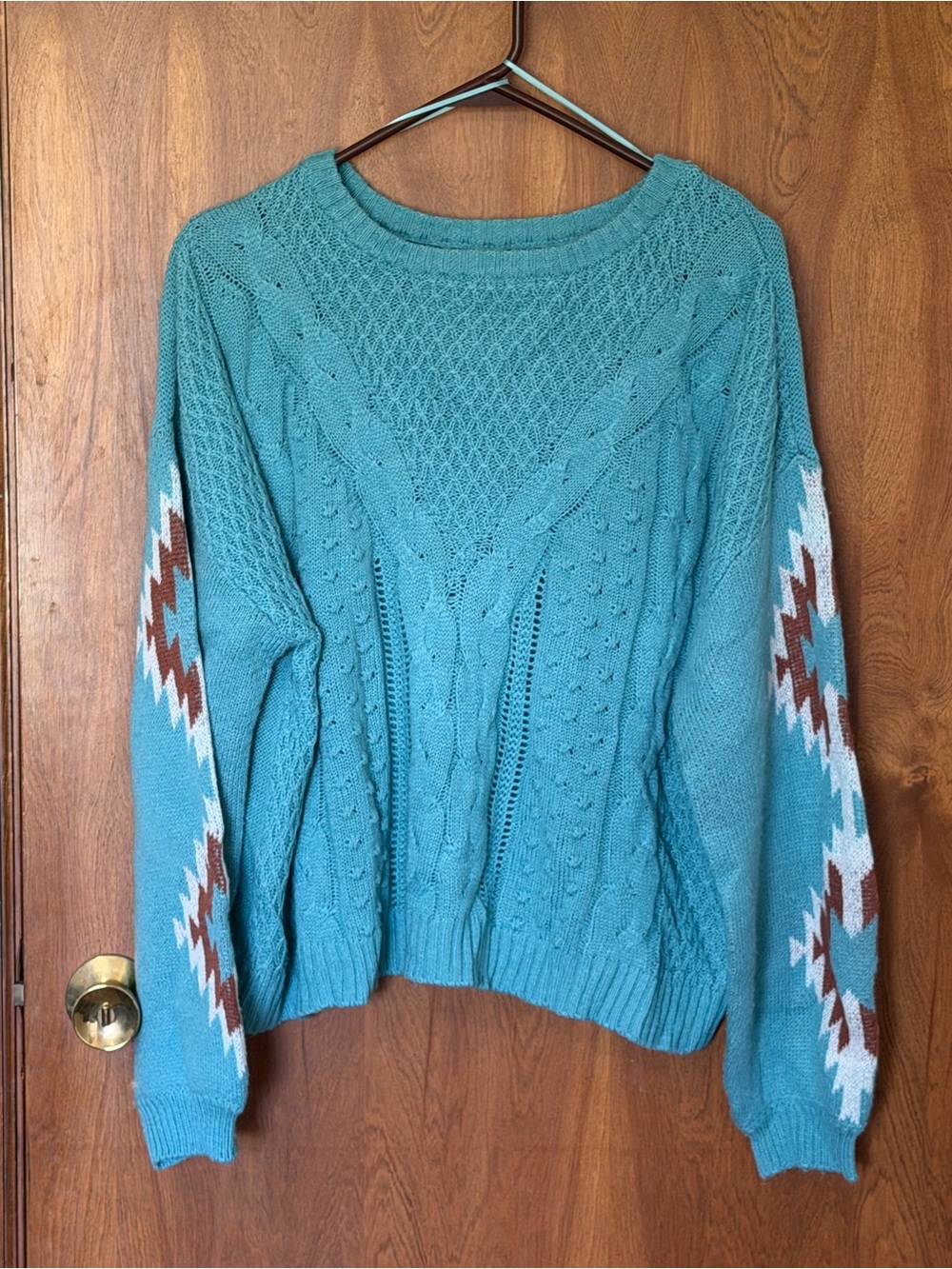 Rock & Roll Denim Aztec Sweater